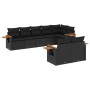 8-teiliges Gartensofa-Set und schwarze synthetische Rattankissen von , Gartensets - Ref: Foro24-3259388, Preis: 637,46 €, Rab...