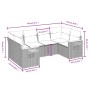 6-piece garden sofa set and black synthetic rattan cushions by , Garden sets - Ref: Foro24-3259500, Price: 485,45 €, Discount: %