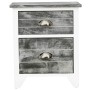 Gray and white Paulownia wood bedside table 38x28x45 cm by vidaXL, Nightstands - Ref: Foro24-284047, Price: 51,32 €, Discount: %