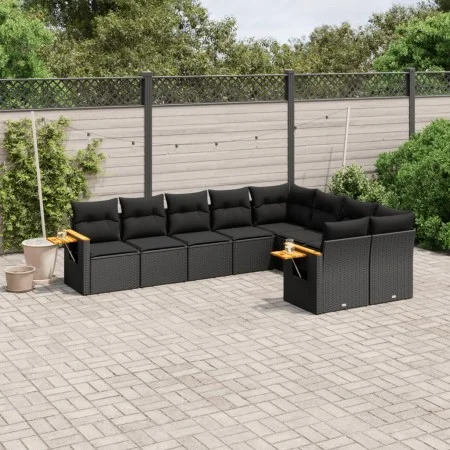 8-piece garden sofa set and black synthetic rattan cushions by , Garden sets - Ref: Foro24-3259542, Price: 616,57 €, Discount: %