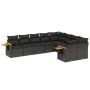 8-teiliges Gartensofa-Set und schwarze synthetische Rattankissen von , Gartensets - Ref: Foro24-3259542, Preis: 650,50 €, Rab...
