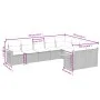 8-teiliges Gartensofa-Set und schwarze synthetische Rattankissen von , Gartensets - Ref: Foro24-3259542, Preis: 616,57 €, Rab...