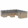 12-piece garden sofa set and brown synthetic rattan cushions by , Garden sets - Ref: Foro24-3223980, Price: 673,68 €, Discoun...