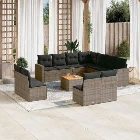 12-teiliges Gartensofa-Set mit grauen synthetischen Rattankissen von , Gartensets - Ref: Foro24-3224184, Preis: 669,11 €, Rab...