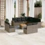 12-teiliges Gartensofa-Set mit grauen synthetischen Rattankissen von , Gartensets - Ref: Foro24-3224184, Preis: 669,11 €, Rab...