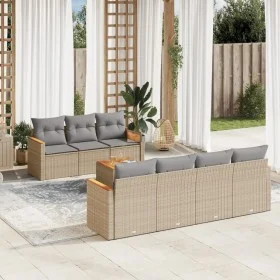 Garden sofa set with beige cushions 8 pcs PE rattan by , Garden sets - Ref: Foro24-3258209, Price: 516,43 €, Discount: %