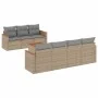 Garden sofa set with beige cushions 8 pcs PE rattan by , Garden sets - Ref: Foro24-3258209, Price: 516,43 €, Discount: %