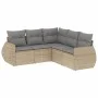 Garden sofa set with cushions 5 pieces beige synthetic rattan by , Garden sets - Ref: Foro24-3253686, Price: 368,66 €, Discou...
