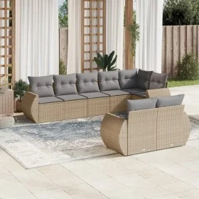 Gartensofa-Set mit beigen Kissen 8 Stück PE-Rattan von , Gartensets - Ref: Foro24-3253956, Preis: 583,50 €, Rabatt: %