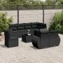 8-teiliges Gartensofa-Set und schwarze synthetische Rattankissen von , Gartensets - Ref: Foro24-3253982, Preis: 621,14 €, Rab...