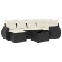 Set de comedor de jardín 7 pzas y cojines ratán sintético negro de , Conjuntos de jardín - Ref: Foro24-3254003, Precio: 437,6...