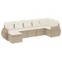 7-teiliges Gartensofa-Set und beige synthetische Rattankissen von , Gartensets - Ref: Foro24-3254015, Preis: 519,80 €, Rabatt: %