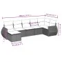 7-teiliges Gartensofa-Set und beige synthetische Rattankissen von , Gartensets - Ref: Foro24-3254015, Preis: 519,80 €, Rabatt: %