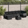 8-teiliges Gartensofa-Set und schwarze synthetische Rattankissen von , Gartensets - Ref: Foro24-3254022, Preis: 505,83 €, Rab...