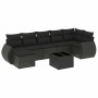 8-teiliges Gartensofa-Set und schwarze synthetische Rattankissen von , Gartensets - Ref: Foro24-3254022, Preis: 505,83 €, Rab...