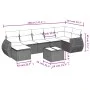 8-piece garden sofa set and black synthetic rattan cushions by , Garden sets - Ref: Foro24-3254022, Price: 490,67 €, Discount: %