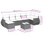 8-teiliges Gartensofa-Set und schwarze synthetische Rattankissen von , Gartensets - Ref: Foro24-3254022, Preis: 505,83 €, Rab...