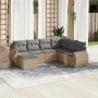 7-piece garden sofa set and beige synthetic rattan cushions by , Garden sets - Ref: Foro24-3254036, Price: 460,21 €, Discount: %