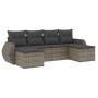 6-teiliges Gartenmöbel-Set und graue synthetische Rattankissen von , Gartensets - Ref: Foro24-3254057, Preis: 376,26 €, Rabat...