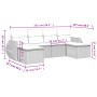 6-teiliges Gartenmöbel-Set und graue synthetische Rattankissen von , Gartensets - Ref: Foro24-3254057, Preis: 376,26 €, Rabat...