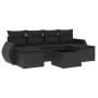 7-piece garden dining set and black synthetic rattan cushions by , Garden sets - Ref: Foro24-3254062, Price: 434,46 €, Discou...