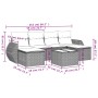 7-piece garden dining set and black synthetic rattan cushions by , Garden sets - Ref: Foro24-3254062, Price: 434,46 €, Discou...
