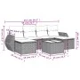 7-piece garden dining set and black synthetic rattan cushions by , Garden sets - Ref: Foro24-3254062, Price: 431,76 €, Discou...