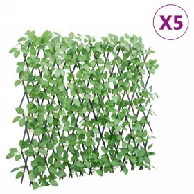Enrejado expansible hiedra artificial verde 5 uds 180x65 cm by , fence panels - Ref: Foro24-366587, Price: 135,67 €, Discount: %