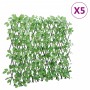 Enrejado expansible hiedra artificial verde 5 uds 180x65 cm by , fence panels - Ref: Foro24-366587, Price: 120,64 €, Discount: %
