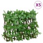Enrejado expandible hiedra artificial verde 5 uds 180x30 cm by , fence panels - Ref: Foro24-366585, Price: 58,38 €, Discount: %