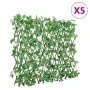 Enrejado expansible de hiedra artificial verde 5 uds 186x30 cm by , fence panels - Ref: Foro24-366591, Price: 123,98 €, Disco...