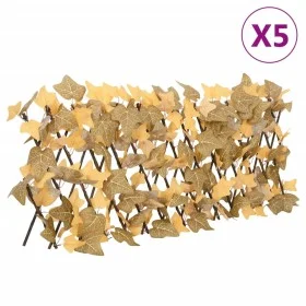 Erweiterbares Gitter aus künstlichem orangefarbenem Ahorn, 5 Stück, 180x30 cm. von , Zaunpaneele - Ref: Foro24-366593, Preis:...