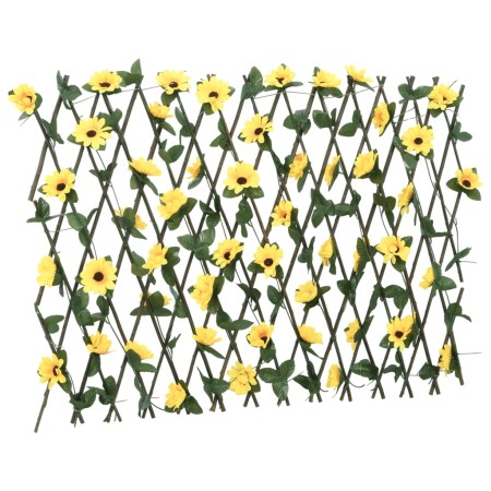 Erweiterbarer Zaun mit künstlichem gelbem Efeu-Gitter 180x60 cm. von , Zaunpaneele - Ref: Foro24-366598, Preis: 37,23 €, Raba...