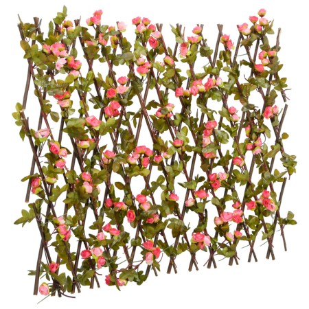 Erweiterbares Zaungitter aus künstlichem Efeu in Rosa, 180 x 60 cm von , Zaunpaneele - Ref: Foro24-366578, Preis: 56,43 €, Ra...
