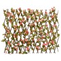 Pink artificial ivy expandable fence trellis 180x60 cm by , fence panels - Ref: Foro24-366578, Price: 56,43 €, Discount: %