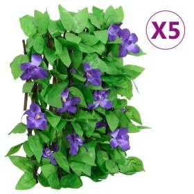 Green artificial ivy expandable trellis 5 pcs 180x20 cm by , fence panels - Ref: Foro24-366573, Price: 61,71 €, Discount: %