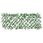 Green artificial ivy expandable fence trellis 186x30 cm by , fence panels - Ref: Foro24-366590, Price: 34,28 €, Discount: %