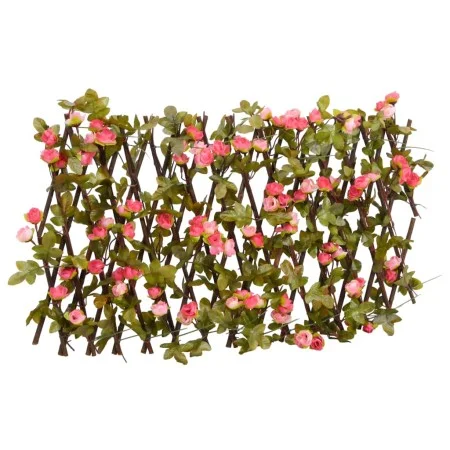 Expandable trellis fence with artificial pink ivy 180x20 cm by , fence panels - Ref: Foro24-366576, Price: 25,36 €, Discount: %