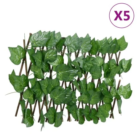 Expandable artificial green vine trellis 5 units 180x20 cm by , fence panels - Ref: Foro24-366581, Price: 35,77 €, Discount: %