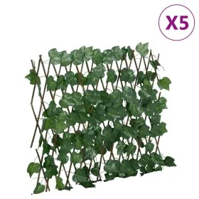 Expandable artificial green vine trellis 5 units 190x60 cm by , fence panels - Ref: Foro24-366583, Price: 57,66 €, Discount: %