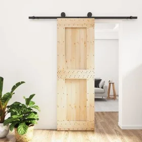 Puerta corredera con herrajes madera maciza de pino 70x210 cm von , Türen - Ref: Foro24-3203070, Preis: 174,80 €, Rabatt: %