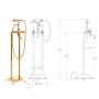 Freestanding bathtub faucet gold stainless steel 99.5 cm by vidaXL, bathtub faucets - Ref: Foro24-145095, Price: 236,30 €, Di...