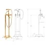 Freestanding bathtub faucet gold stainless steel 99.5 cm by vidaXL, bathtub faucets - Ref: Foro24-145095, Price: 236,30 €, Di...