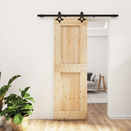 Puerta corredera con herrajes madera maciza de pino 70x210 cm von , Türen - Ref: Foro24-3203128, Preis: 170,59 €, Rabatt: %