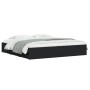 Black engineered wood bed frame with drawers 160x200 cm by , Beds and slatted bases - Ref: Foro24-3207260, Price: 202,92 €, D...