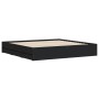 Black engineered wood bed frame with drawers 160x200 cm by , Beds and slatted bases - Ref: Foro24-3207260, Price: 202,92 €, D...