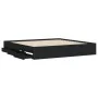 Black engineered wood bed frame with drawers 160x200 cm by , Beds and slatted bases - Ref: Foro24-3207260, Price: 200,50 €, D...