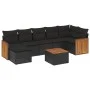 8-teiliges Gartensofa-Set und schwarze synthetische Rattankissen von , Gartensets - Ref: Foro24-3227875, Preis: 486,59 €, Rab...