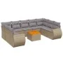 Juego de sofás jardín con cojines beige 10 pzas ratán sintético de , Conjuntos de jardín - Ref: Foro24-3225149, Precio: 623,5...