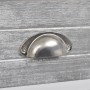 Mesita de noche madera de Paulownia gris y blanca 38x28x45 cm de vidaXL, Mesitas de noche - Ref: Foro24-284047, Precio: 51,32...